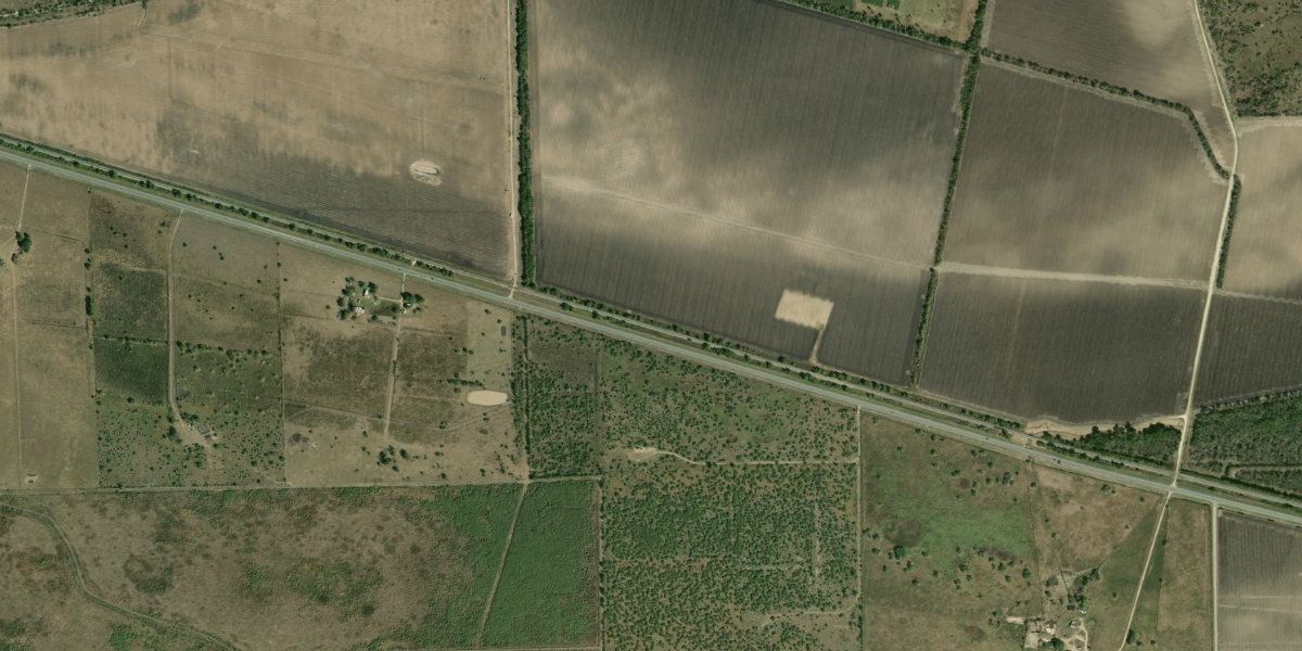 Closer satellite view of SH 36 and Randon Dyer Road